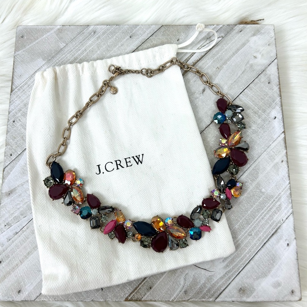 J. Crew Jewel Toned Cluster Confetti Collar Necklace